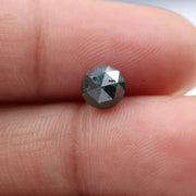1.13 Ct Deep Blue Round Natural Diamond – Rare Rose Cut Diamond for Custom Jewelry