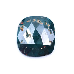 1.48 Ct cushion cut natural green diamond with rustic inclusions, ideal for custom rings and luxury jewelry