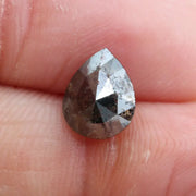 1.44 Ct pear cut brown black grey natural diamond with soft tones and elegant sparkle for luxury jewelry