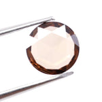 0.60 Ct brown and white Round cut lab grown diamond loose stone with elegant facet structure and contrast shine