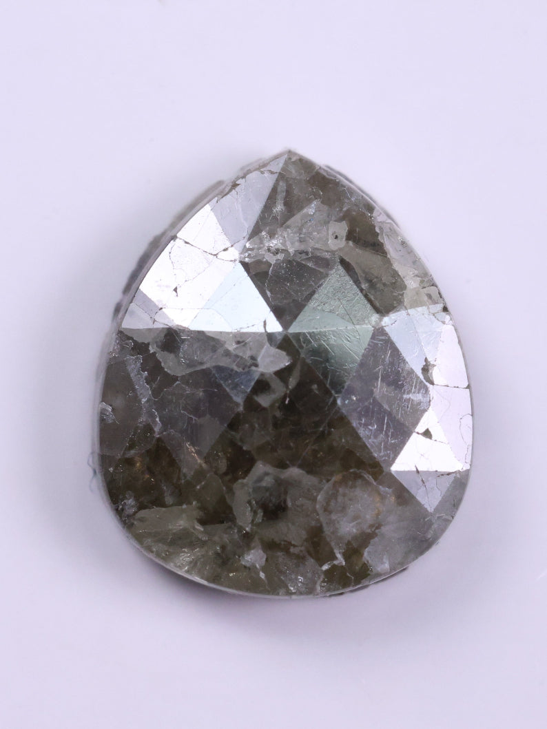 1.34 Ct Real Green Color Diamond - Pear Cut Natural Diamond ( 6.78 X 5.40 X 0.71 )