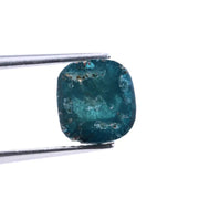 1.48 Ct cushion cut natural green diamond with rustic inclusions, ideal for custom rings and luxury jewelry