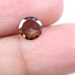 0.60 Ct brown and white Round cut lab grown diamond loose stone with elegant facet structure and contrast shine