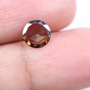 0.60 Ct brown and white Round cut lab grown diamond loose stone with elegant facet structure and contrast shine