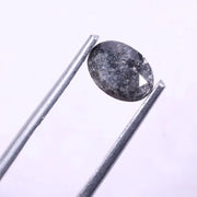 1.00 Ct oval cut grey salt and pepper natural loose diamond Use For Jewerlly. 