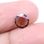 0.60 Ct brown and white Round cut lab grown diamond loose stone with elegant facet structure and contrast shine