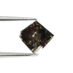 0.95 Ct kite cut black grey natural diamond with soft smoky tones and subtle sparkle for elegant jewelry
