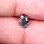 1.00 Ct oval cut grey salt and pepper natural loose diamond Use For Jewerlly. 