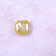 0.40 Ct Salt And Pepper Asscher cut fancy yellow diamond loose diamond for jewelry 