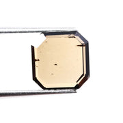unique 1.39 Ct brown and Black emerald lab created diamond with dual tone sparkle loose stone