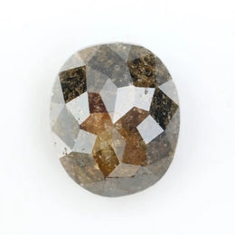 2.86 Ct brown black oval cut natural diamond with rich dual tones and brilliant sparkle for bold luxury jewelry