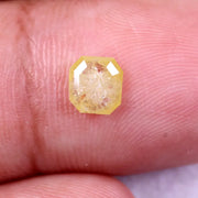 0.40 Ct Salt And Pepper Asscher cut fancy yellow diamond loose diamond for jewelry 