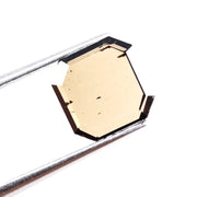 unique 1.39 Ct brown and Black emerald lab created diamond with dual tone sparkle loose stone