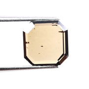 unique 1.39 Ct brown and Black emerald lab created diamond with dual tone sparkle loose stone