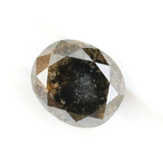 2.86 Ct brown black oval cut natural diamond with rich dual tones and brilliant sparkle for bold luxury jewelry