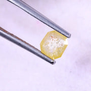 0.40 Ct Salt And Pepper Asscher cut fancy yellow diamond loose diamond for jewelry 