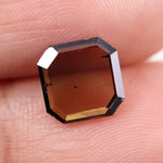 unique 1.39 Ct brown and Black emerald lab created diamond with dual tone sparkle loose stone