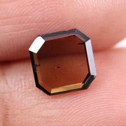 unique 1.39 Ct brown and Black emerald lab created diamond with dual tone sparkle loose stone