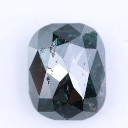 1.18 Ct cushion cut salt and pepper diamond with dark green gray color and natural inclusions loose gemstone for jewelry