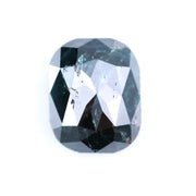 1.18 Ct cushion cut salt and pepper diamond with dark green gray color and natural inclusions loose gemstone for jewelry