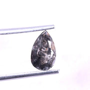 1.08 Ct Pear Cut Diamond Natural Black Diamond Pear shape diamonds, raw natural diamond.