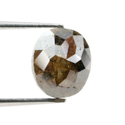 2.86 Ct brown black oval cut natural diamond with rich dual tones and brilliant sparkle for bold luxury jewelry