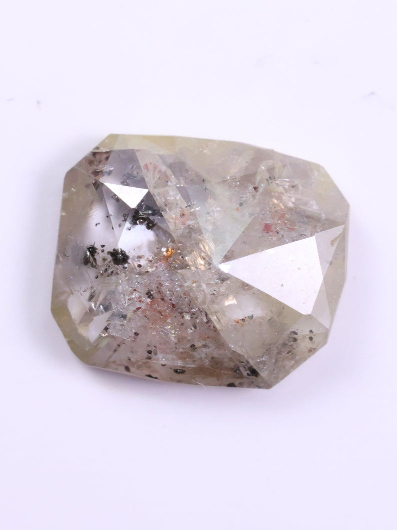0.78 Ct Real Grey Color Diamond - Cushion Cut Natural Diamond ( 3.71 X 4.94 X 1.86 )