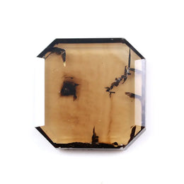 elegant 1.83 Ct brown and Black Emerald cut lab grown diamond with modern geometric brilliance