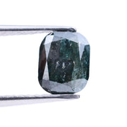 1.18 Ct cushion cut salt and pepper diamond with dark green gray color and natural inclusions loose gemstone for jewelry