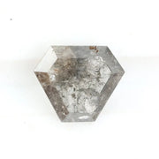 1.14 Ct Pentagon Cut Black And Grey Natural Diamond Sharp Geometry Dark Luxe Diamond