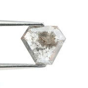1.14 Ct kite cut black grey natural diamond with dark tones and sharp geometric shape for bold luxury jewelry