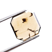 elegant 1.83 Ct brown and Black Emerald cut lab grown diamond with modern geometric brilliance