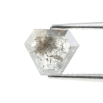 1.14 Ct kite cut black grey natural diamond with dark tones and sharp geometric shape for bold luxury jewelry
