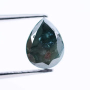 1.04 Ct blue pear shape diamond loose stone with elegant teardrop cut and rich fancy blue color for custom engagement ring or fine jewelry