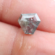 1.14 Ct kite cut black grey natural diamond with dark tones and sharp geometric shape for bold luxury jewelry
