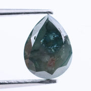 1.04 Ct blue pear shape diamond loose stone with elegant teardrop cut and rich fancy blue color for custom engagement ring or fine jewelry