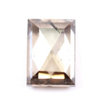 1.28 Ct rectangle cut brown and white lab created diamond with elegant contrast sparkle loose stone
