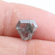 1.14 Ct kite cut black grey natural diamond with dark tones and sharp geometric shape for bold luxury jewelry