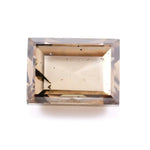 1.28 Ct rectangle cut brown and white lab created diamond with elegant contrast sparkle loose stone