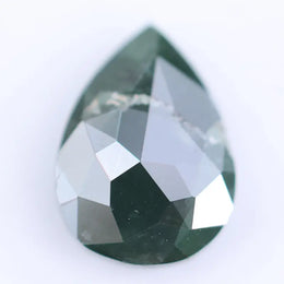 0.77 Ct natural greenish gray pear cut diamond loose gemstone with faceted surface