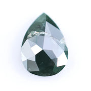 0.77 Ct natural greenish gray pear cut diamond loose gemstone with faceted surface