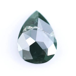 0.77 Ct natural greenish gray pear cut diamond loose gemstone with faceted surface