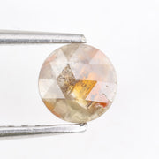 brown & orange colour 0.34 carat round solitaire diamond ring