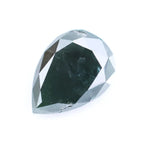 0.77 Ct natural greenish gray pear cut diamond loose gemstone with faceted surface