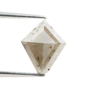1.62 Ct kite cut brown grey natural diamond with soft tones and elegant sparkle for modern luxury jewelry