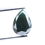 0.77 Ct natural greenish gray pear cut diamond loose gemstone with faceted surface