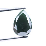 0.77 Ct natural greenish gray pear cut diamond loose gemstone with faceted surface