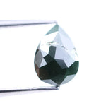 0.77 Ct natural greenish gray pear cut diamond loose gemstone with faceted surface