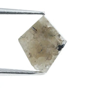 1.62 Ct kite cut brown grey natural diamond with soft tones and elegant sparkle for modern luxury jewelry