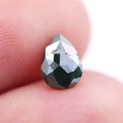 0.77 Ct natural greenish gray pear cut diamond loose gemstone with faceted surface